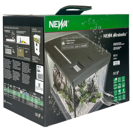 Аквариум Newa Mirabello MIR 30 LED, 30 л, с фильтром, нагревателем и освещением рассвет-закат, белый NEW VERSION​