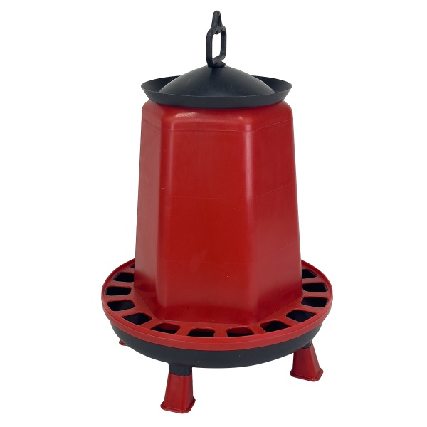 Кормушка бункерная 15 кг пластик с разделительной решеткой на ножках