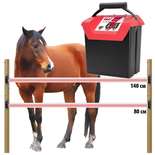 Комплект электропастуха Olli для лошадей 12В на 500 м