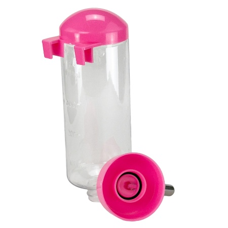 Поилка-шарик для кроликов, хомяков, грызунов, 500 мл, розовый