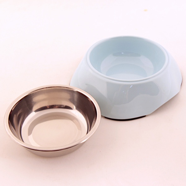 Миска для собак и кошек, 11x16x4.8 см, 180 мл, голубой