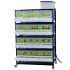 Клетка Comfortplast для перепелов без яйцесборника 3 секции, 4 яруса, 98x60x164 см, пластиковая