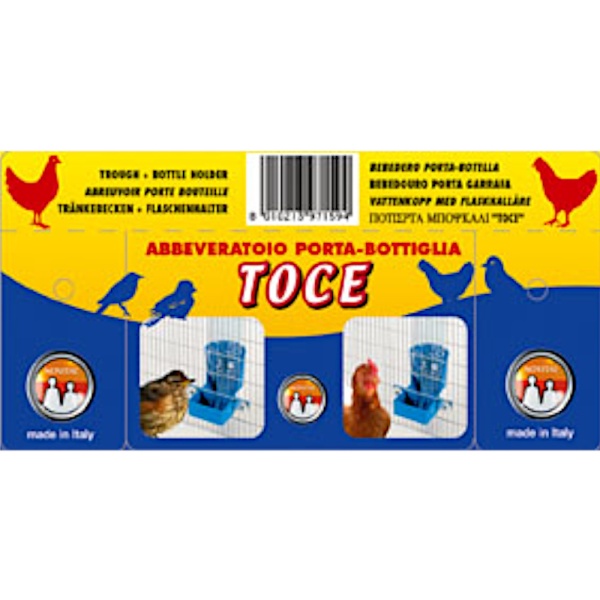 Поилка под бутылку "TOCE" для птиц, пластик