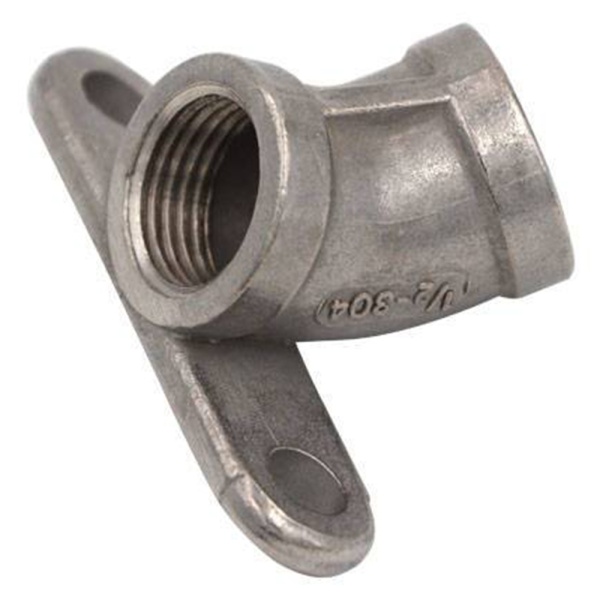 Крепление для ниппельной поилки 45°, нержавеющая сталь, 1/2