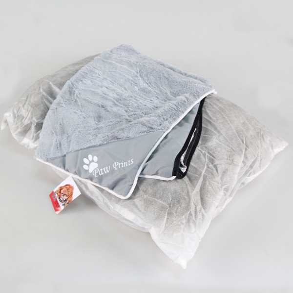 Лежак подушка Pet Choice для собак, 88х65х15 см, со съемным чехлом на молнии, серый