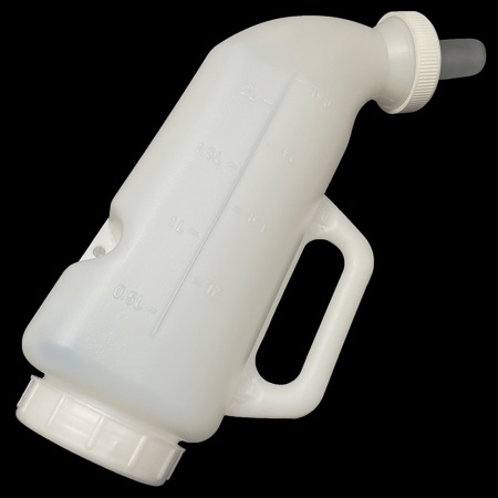 Бутылка для кормления теленка с силиконовой соской, 2 л