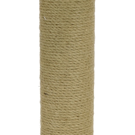 Когтеточка-лежак 40х40х70 см, с канатом, кремовый 