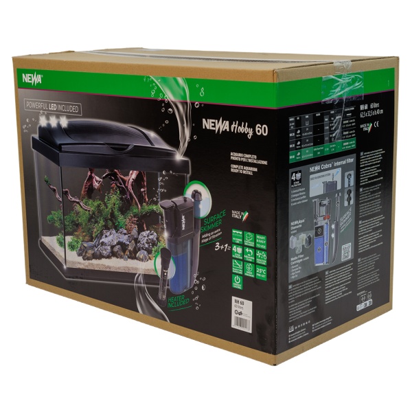 Аквариум Newa Hobby NH 60, 60 л с фильтром, нагревателем, аэрацией и LED освещением
