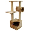 Когтеточка-комплекс 35х35х105 см, бежевый