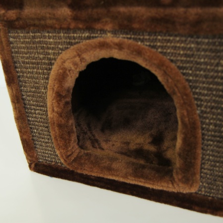 Когтеточка-домик 40х40х70 см, коричневый