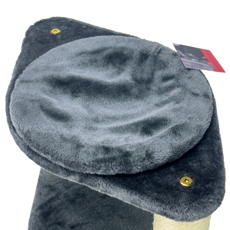 Когтеточка-лежак 3 этажа 46х30х65 см, серый