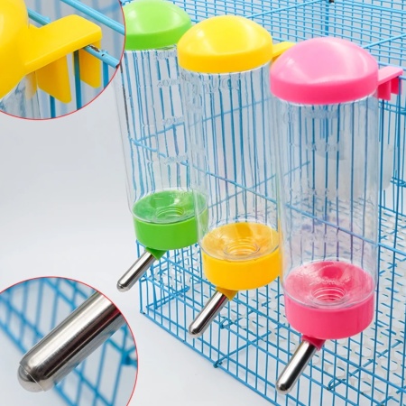 Поилка-шарик для кроликов, хомяков, грызунов, 500 мл, розовый