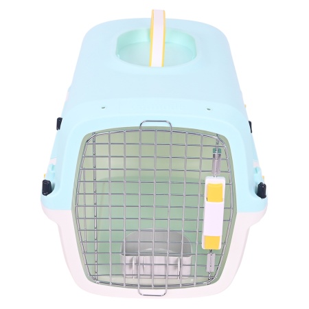 Переноска Transport 52x35x34 см для кошек и собак Pet Choice авиа стандарт, голубая​
