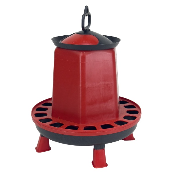 Кормушка бункерная 10 кг пластик с разделительной решеткой на ножках