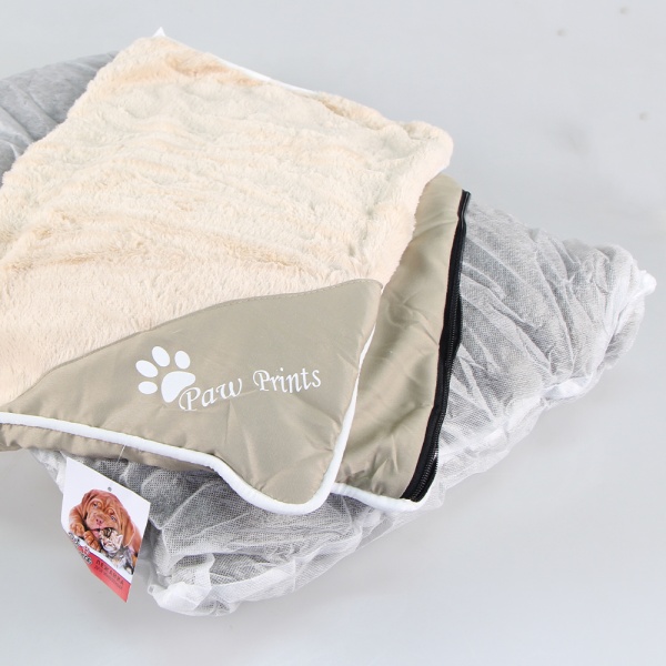 Лежак подушка Pet Choice для собак, 100х73х15 см, со съемным чехлом на молнии, кремовый