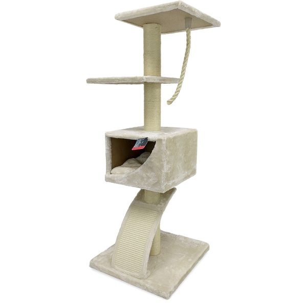 Когтеточка-комплекс 50х50х126 см, кремовый