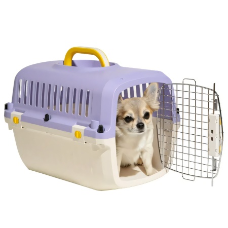 Переноска Transport 52x35x34 см для кошек и собак Pet Choice авиа стандарт, фиолетовая​