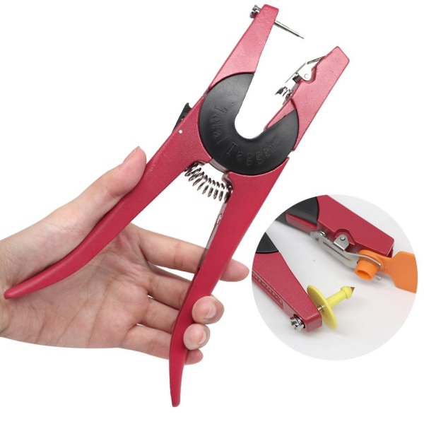 Биркач для установки ушных бирок универсальный, красный