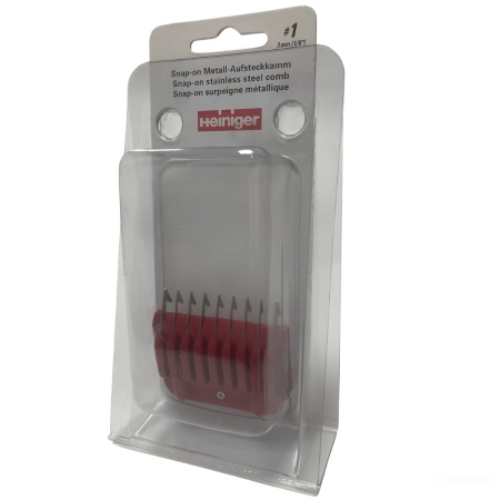Насадка Heiniger 1/8“ 3 мм Snap-on на ножевой блок стандарт A5, красная