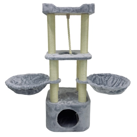 Когтеточка-комплекс 40х40х108 см, серый