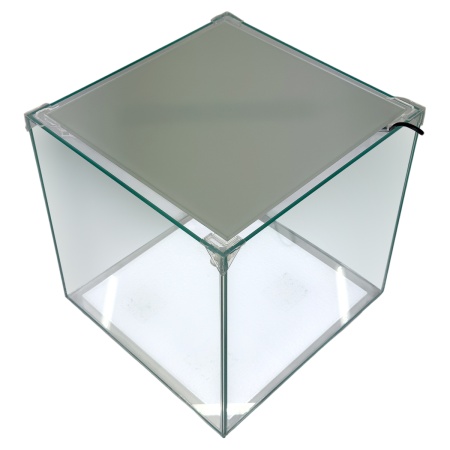 Аквариум Newa Ego LID, EL 20W, 18 л панорамный, LED освещение, белая стеклянная крышка