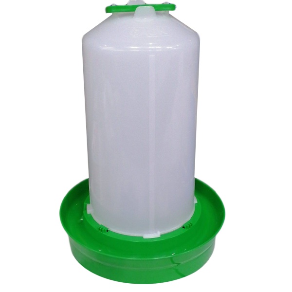 Поилка вакуумная 12 л с пробкой и ручкой, поддон 5 см