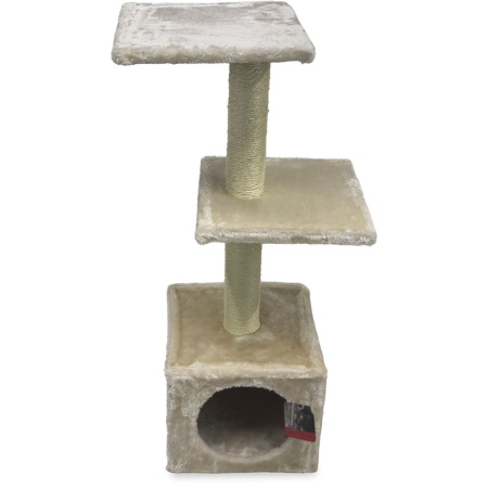 Когтеточка-комплекс 30х30х88 см, кремовый
