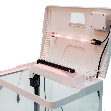 Аквариум Boyu EC-400 панорамный, 33 л, с фильтром и LED-лампой, белый​