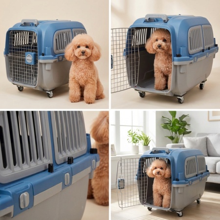 Переноска Superior Range 72x54x51 см, для кошек и собак Pet Choice с колесами и выдвижной ручкой​