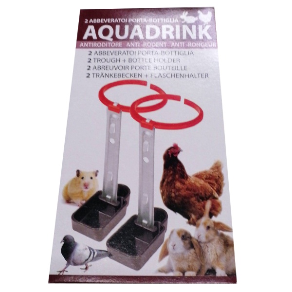 Поилка под бутылку пластик/оцинкованная сталь, 2 шт.