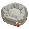 Лежак подушка Pet Choice для собак и кошек, круглый 76х76х15 см, меховой, серый