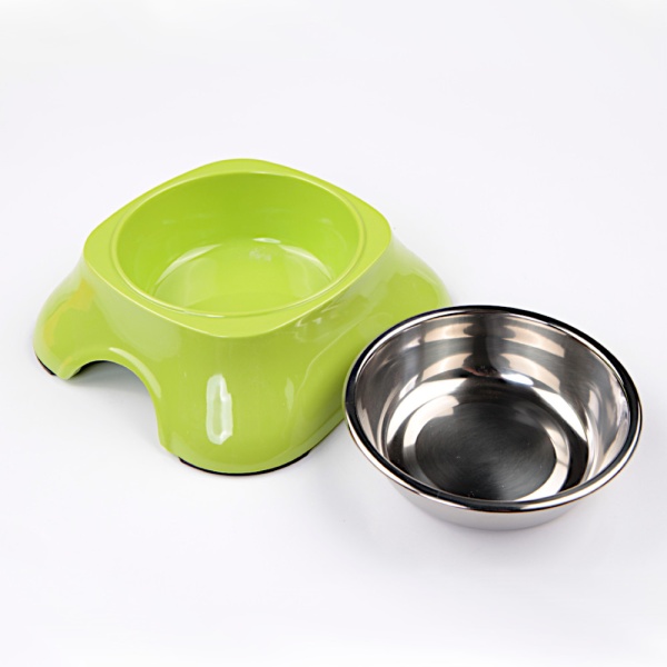 Миска для собак и кошек, 11x14.8x5 см, 150 мл, зеленый