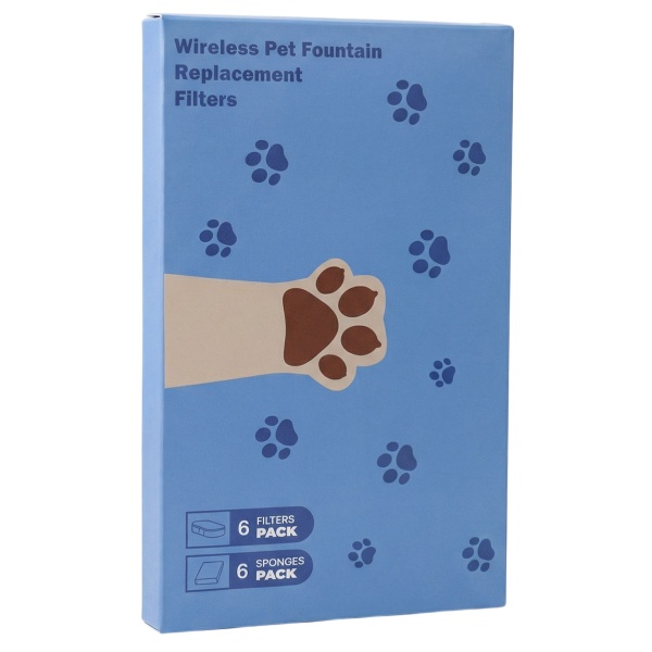 Фильтр для автопоилки фонтана PHW3, сменный (6 фильтров + 6 губок)