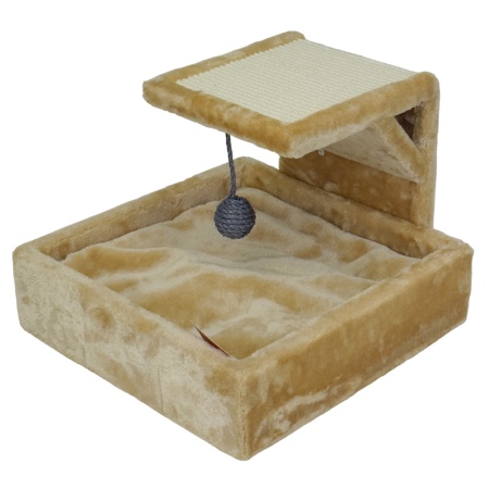 Когтеточка-лежак 40х42х30 см, бежевый