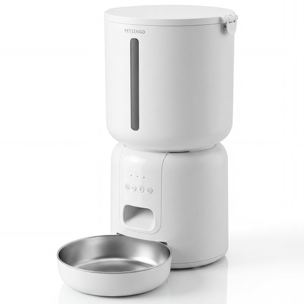 Автокормушка Petzengo PF28W Wi-Fi 4 л для сухого корма и Автопоилка фонтан Petzengo PW28 2,2 л