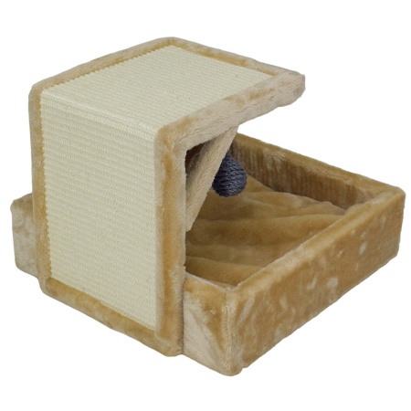 Когтеточка-лежак 40х42х30 см, бежевый