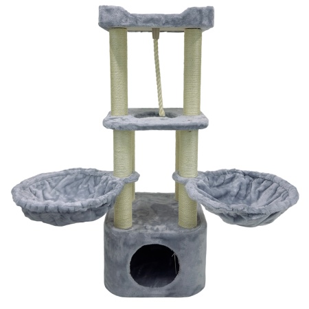 Когтеточка-комплекс 40х40х108 см, серый