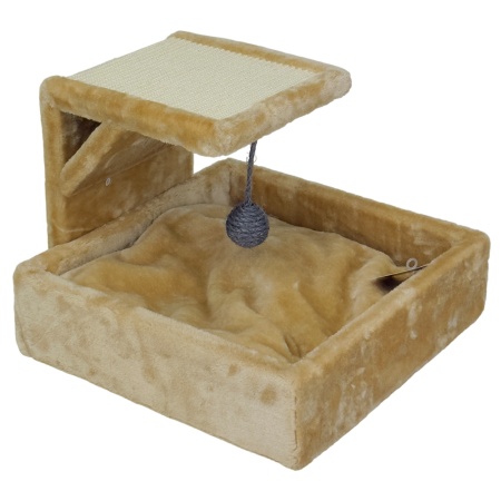 Когтеточка-лежак 40х42х30 см, бежевый