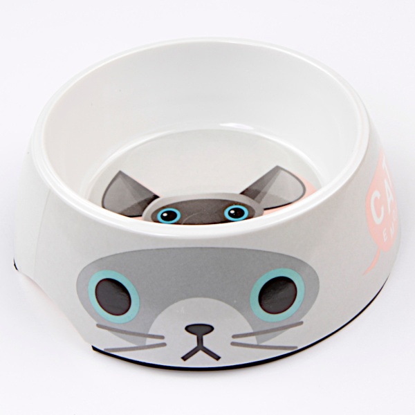 Миска со съемной чашей для собак и кошек, 17.5х17.5х6 см, 340 мл, CAT белый