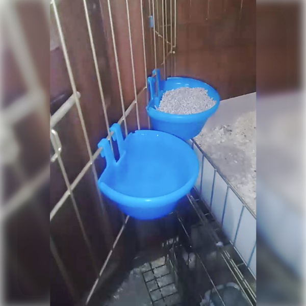 Кормушка-поилка навесная Ø12 см пластик