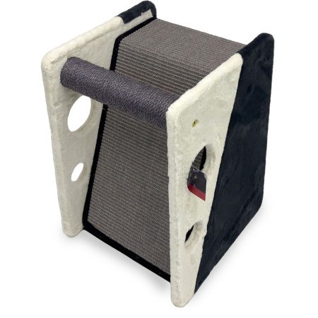 Когтеточка-домик 40х38х55 см, серый