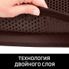 Двухслойный коврик под лоток 55х75 см для кошачьего туалета, коричневый  