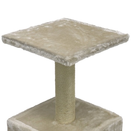 Когтеточка-домик 30х30х57 см, кремовый