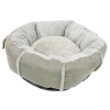 Лежак подушка Pet Choice для собак и кошек, круглый 76х76х15 см, меховой, серый