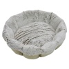 Лежак Pet Choice для собак и кошек, круглый с бортом 50х50х15 см, меховой, серый​