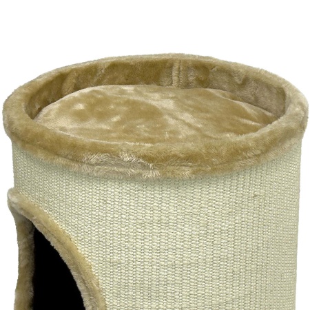 Когтеточка-домик 35х35х75 см, бежевый