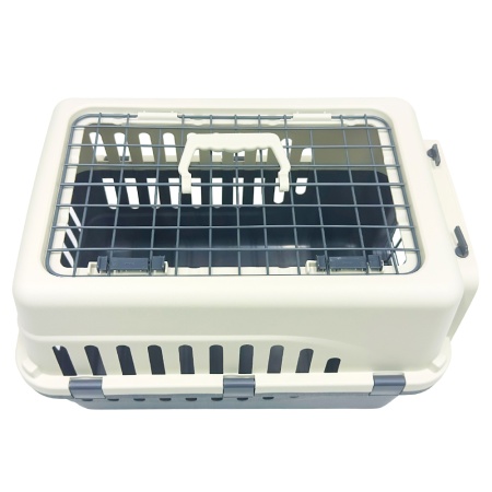 Переноска Safari Range 50х35х32 см для кошек и собак Pet Choice с металлической верхней решеткой, серый​