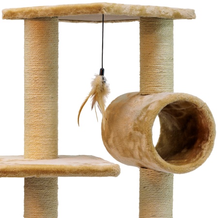 Когтеточка-комплекс 35х35х105 см, бежевый
