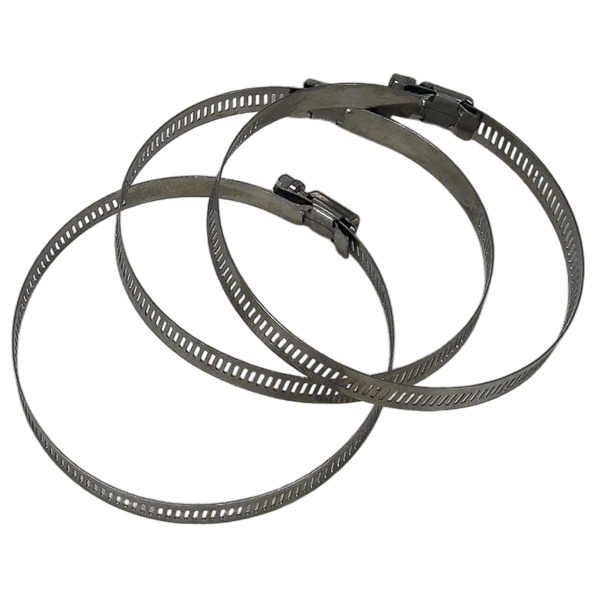 Хомуты регулируемые 6'' для шлангов гроубокса, нержавеющая сталь, 3 шт.