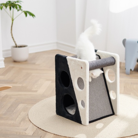 Когтеточка-домик 40х38х55 см, серый